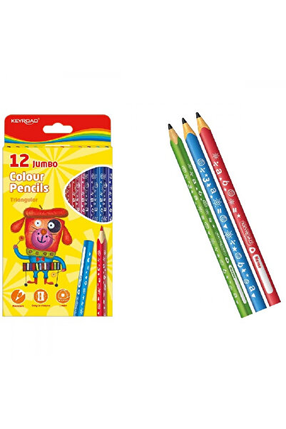 KEYROAD Jumbo wooden colors, 12 colors