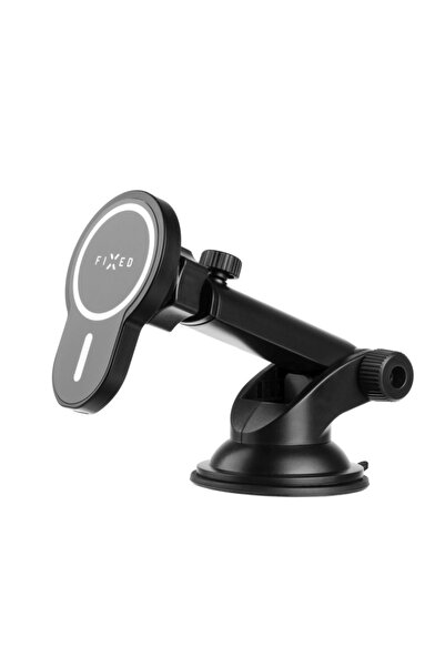 FIXED Car Phone Holder with Wireless Charging 15W MagClick iOS/Android Dashboard/Windshield Mount, Black