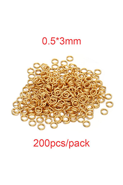 Choice Gold-0.5x3mm 200pcs 30-200Pcs 3-25mm Stainless Steel Split Ring Open Single Loops Jump Rings Connect