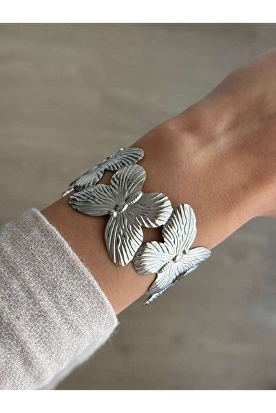 İREM YILDIZ Silver Kelebek Model Kelepçe