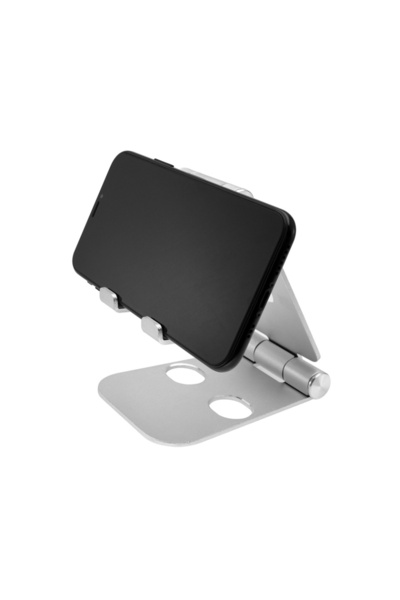 FIXED Πτυσσόμενη βάση γραφείου, Universal Screen για τηλέφωνο/tablet, μινιμαλιστικός σχεδιασμός αλουμινίου, ασημί
