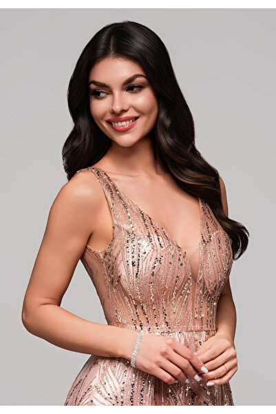 OMBRE Βραδινό φόρεμα - ροζ LA-OM-DLR148