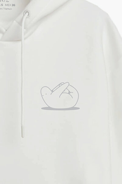 YOGA Unisex Şardonlu Kapüşonlu Kanguru Cepli Relaxed Fit Sweatshirt