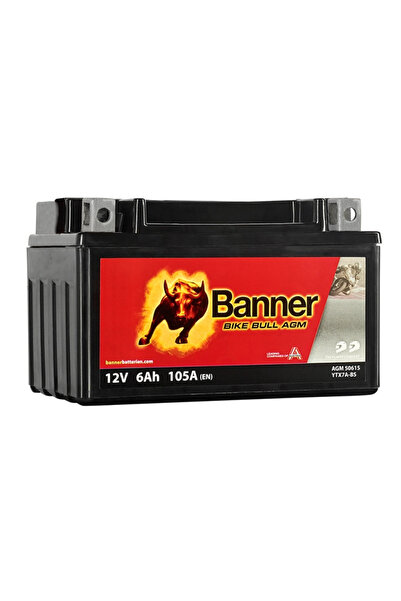 Banner 12 V 6 AH YATIK MOTOR AKÜSÜ BTX7A-BS - YTX7A-BS