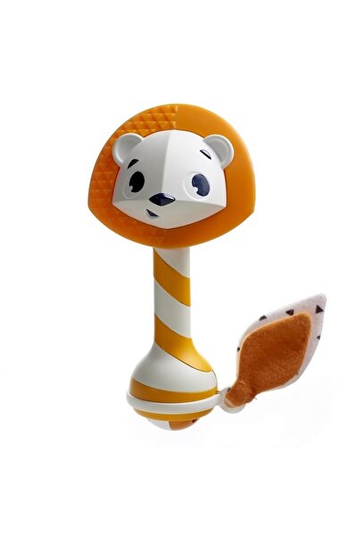 Tiny Love Jucarie pentru dentitie, Leonardo, cu zornaitoare, 3 luni plus, Portocaliu cu Alb