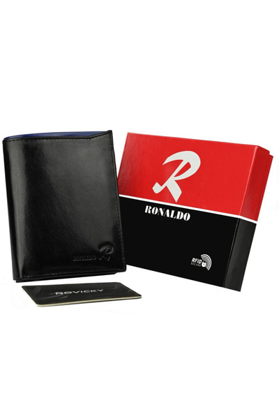 Other Portofel bărbătesc spațios, vertical, din piele strălucitoare - Ronaldo