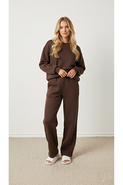 ENZİM JEANS Women's Soft Textured Two-Piece Set