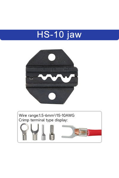 Choice23 HS-10 jaw 1pcs HS Crimping pliers jaw for 230mm pliers plug spring a...