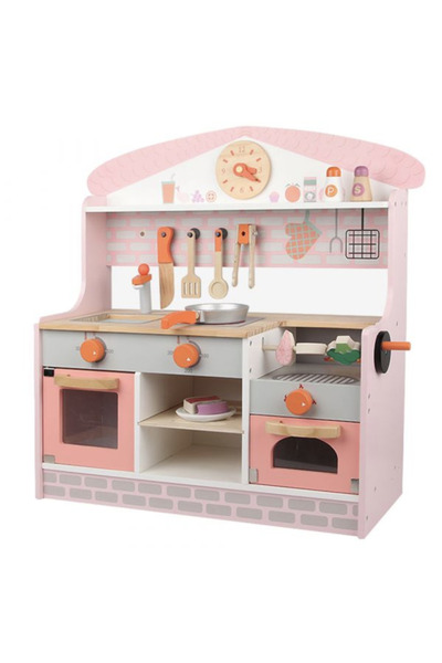 Krista Bucătărie și grătar 2 în 1 pentru jocuri de rol, din lemn