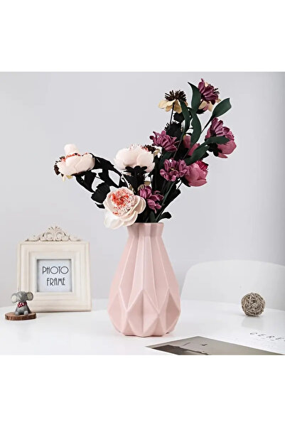 zola Decorative 3D flower vase, plastic, capacity 1.5 L, diameter 7 cm, size 20 x 14 cm