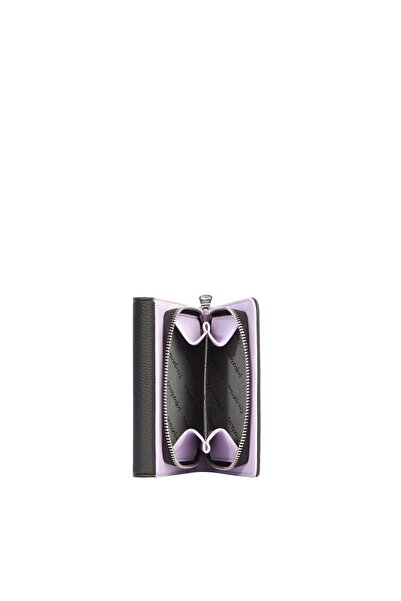 CENGİZ PAKEL Small Size Magnetic Women's Wallet/Portfolio – 65297 - Black/Lilac