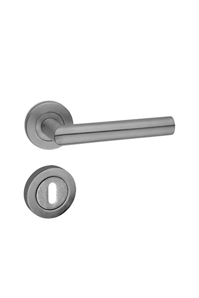 Nobel Çorlu Kapı Kolu Paslanmaz Saten Daire Rozetli Oda Ss 304 Kalite