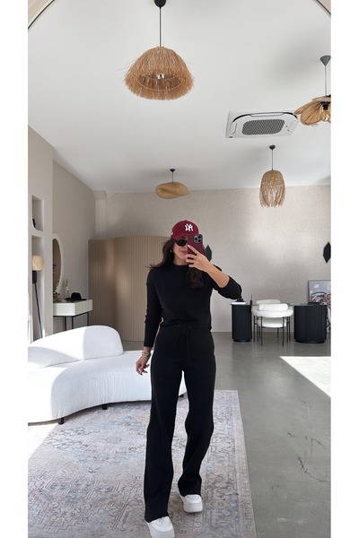 BayBayan SET DE DAMĂ CU TALIE ÎNALTĂ, CU MÂNECĂ LUNGĂ, CU DETALII TĂMÂIEȘTĂRE...