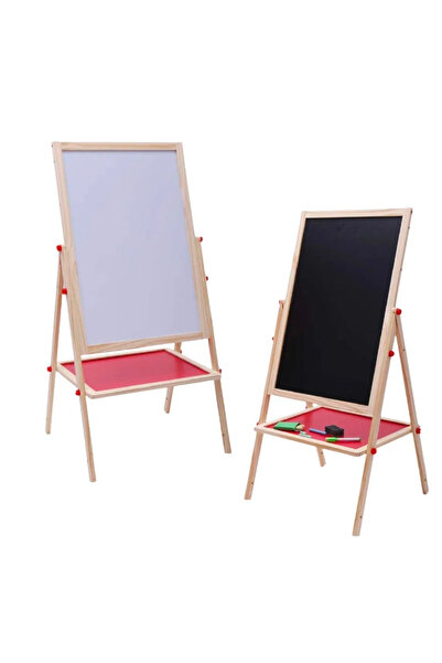 Krista Tablă magnetică cu două fețe și ramă din lemn, înălțime reglabilă 68-1...