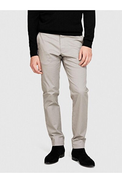Sisley Men's Slim Fit Vintage Effect Chino Trousers 323A4Dm6Sf02Y-Sis3G6