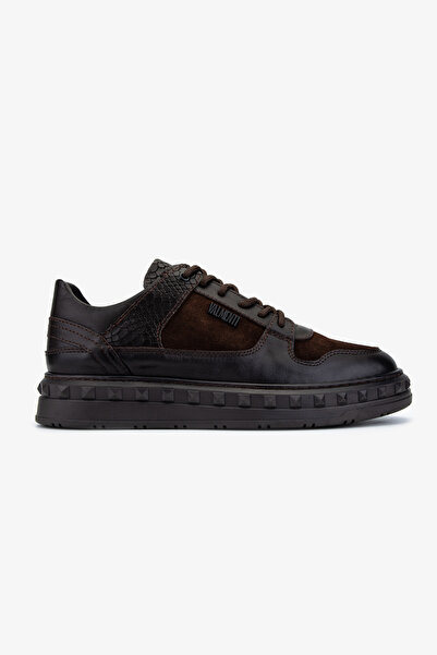 Valmenti Erkek Hakiki Deri Kahverengi Nubuk Sneakers & Spor Ayakkabı