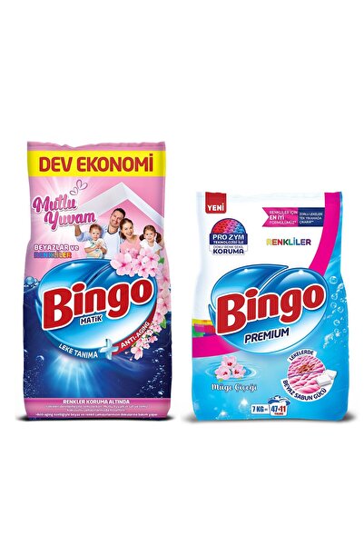 Bingo Mutlu Yucam 10 kg Renkli&Beyaz + Premium Renkli 7 kg 2 li Paket