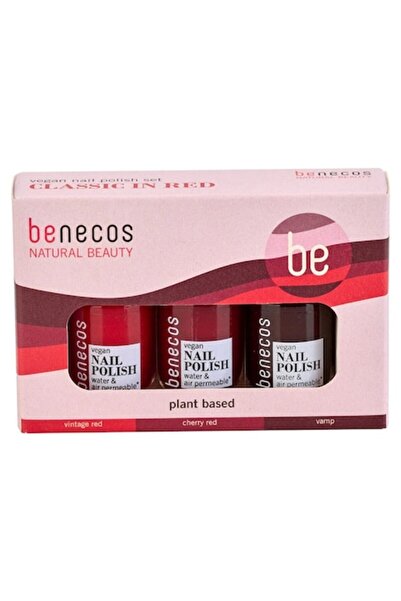 benecos Set de ojă clasică în roșu – 3 nuanțe vegane