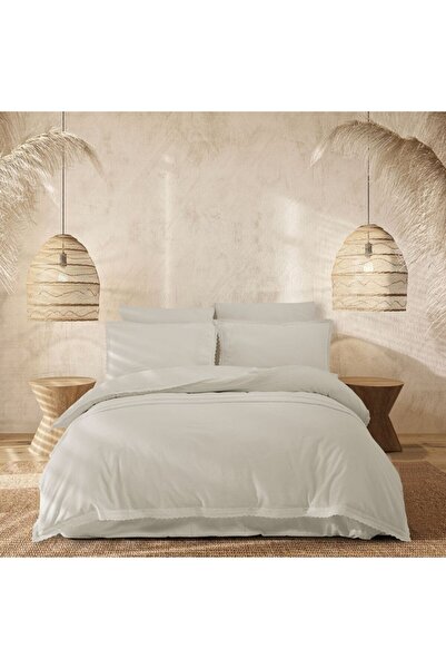 Bahar Tekstil Διπλά σεντόνια με κροσέ δαντέλα, 100% προπλυμένο βαμβάκι ranfor...