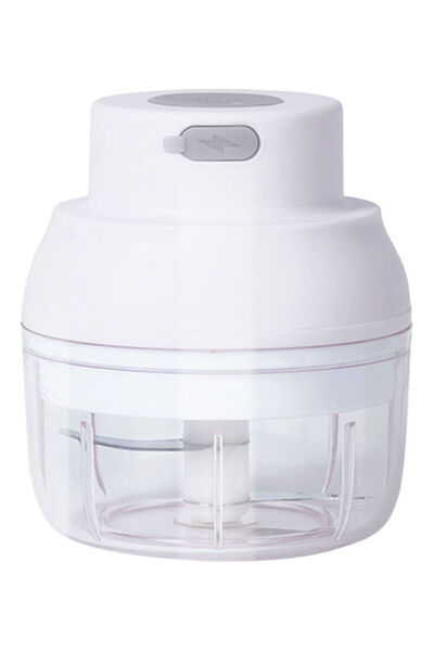 HALAMODO مطحنة كهربائية صغيرة مع شحن USB، لاسلكية ومتعددة الوظائف، باللون الأبيض/الشفاف