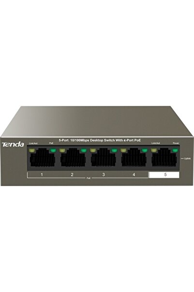 Tenda TEF1105P 5-Port 10/100Mbps Desktop PoE Switch (TEF1105P-4-63Wv2.0)