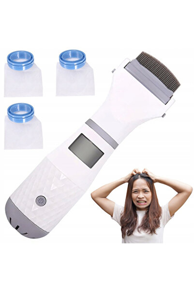 zola Ηλεκτρική σκούπα με βούρτσα, επαναχρησιμοποιούμενη, για ψείρες/παράσιτα, πλαστικό και ανοξείδωτο ατσάλι