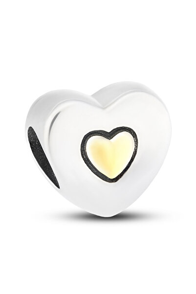 Other Pandantiv dublu cu inimă din argint pentru brățară modulară - Peterson