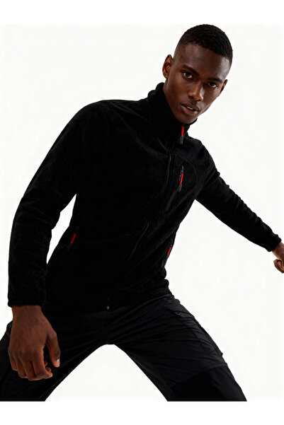 Dechers Men's Extreme Windproof Outdoor Full Zip Fleece Jacket with Pockets E223