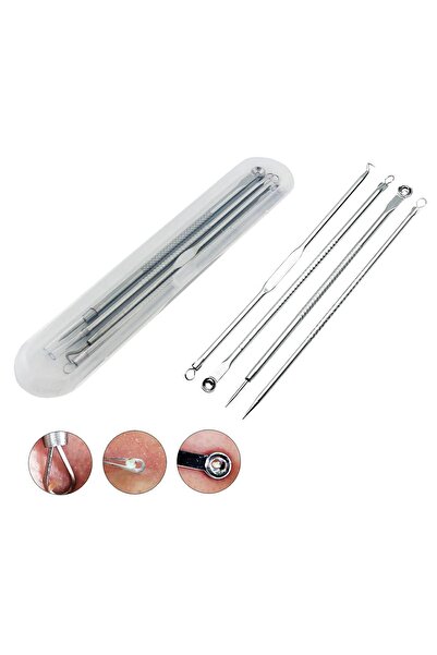 zola Σετ 4 καλλυντικών εργαλείων για την αφαίρεση μαύρων στιγμάτων, κατασκευασμένα από υγιεινό ανοξείδωτο ατσάλι