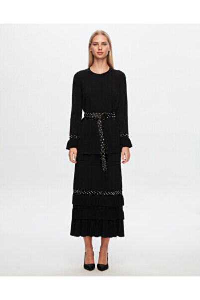 Genel Markalar Bileği Fırfırlı Tunik Gri 1398-LIGHT