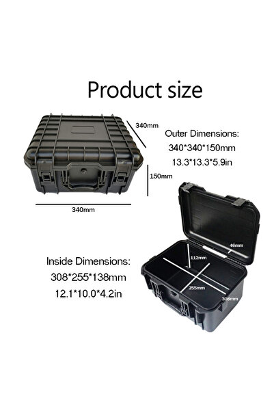 Choice1 حقيبة أدوات صلبة مقاومة للماء من دوتريو، مقاس 340×340×150 مم، مزودة ب...