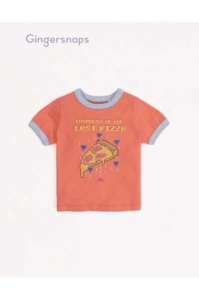 Gingersnaps Pizza Print T-Shirt