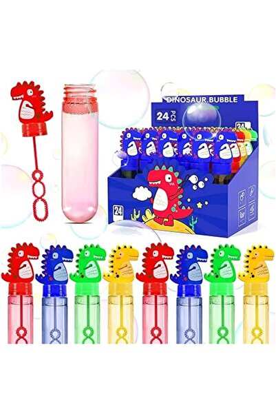 TOY GARDEN مجموعة من ٢٤ عصا فقاعات على شكل ديناصور - هدايا حفلات ديناصورات مم...