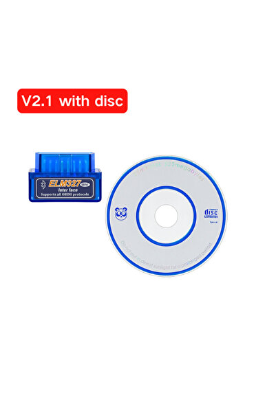 Choice V2.1 with disc Mini ELM327 V1.5/V2.1 Bluetooth OBD2 Scanner Code Reader Car Diagnostic Tools Check E