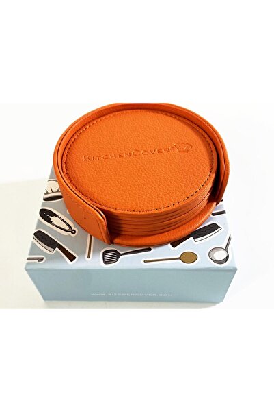 Cesiro Set de 6 suporturi pentru pahare, portocalii