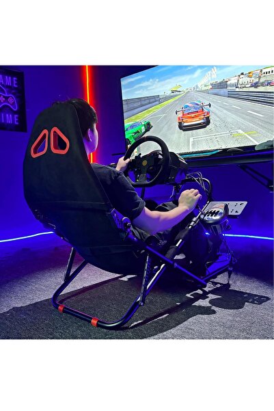 FlashHawk Foldable Steering Wheel Stand Gaming Seat for Logitech G920/G25/G27/G29 Thrustmaster