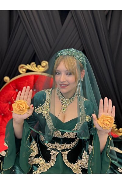 ecrin tuhafiye hobi Biyeli Gelin Duvağı Seti, Nikah, Gelin Duvak, Kına Duvağı...
