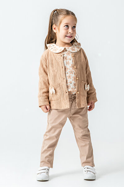 kinderos Girl's 3-Piece Set with Bow Pocket Detail - 26K 4497