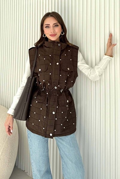 Melike Tatar Γιλέκο Καπιτονέ με Πέτρες 32-2502