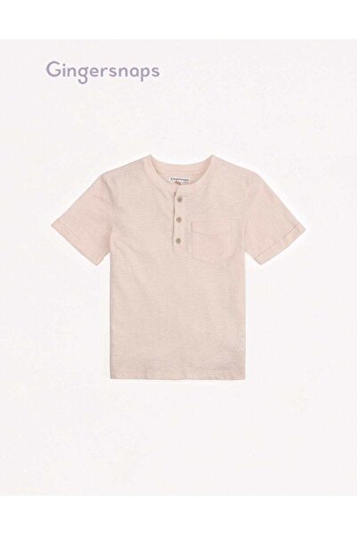 Gingersnaps Boys Solid Pocket T-Shirt