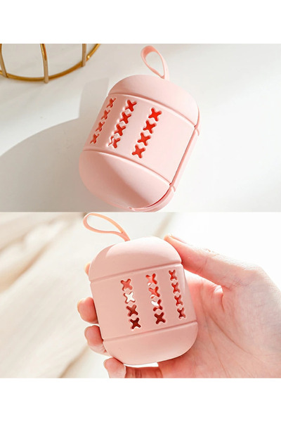 zola Husă pentru buretele de machiaj, din silicon, 8 x 5 cm, roz