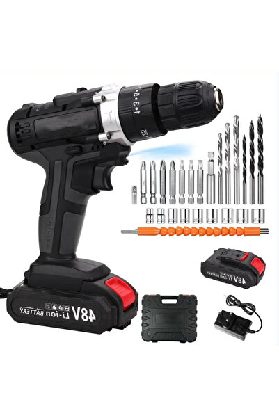 WAKYME 48V Cordless Drill, 3/8 Inch Power Drill Set with Lithium Ion Battery,...