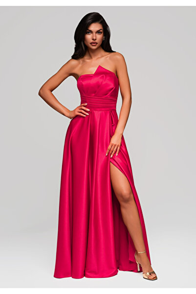 OMBRE Večerní šaty LA-OM-DLR175 - červené