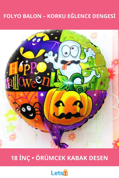 Letsii بالون الهالوين العنكبوتي على شكل يقطين مقاس 18 بوصة
