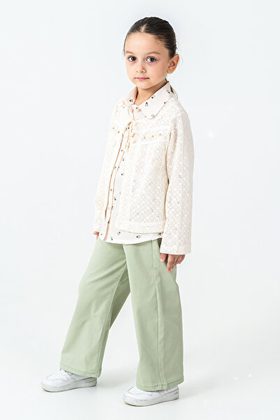 kinderos Girl's 3-Piece Set with Tie Collar - 26K 4499