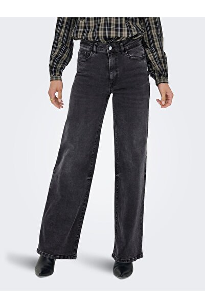 JDY Jeans mit weitem Bein JDYFELINA-FINA Hohe Taille Weiter Beinschnitt Jeans