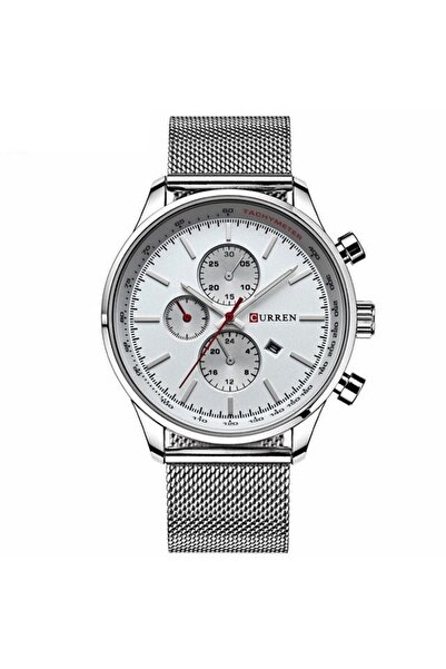 Curren Men's casual watch Travis, white-silver