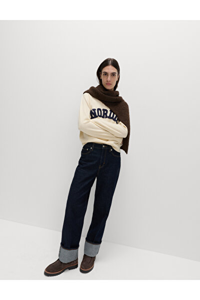 Marks & Spencer Air Yarn Nakışlı Bisiklet Yaka Kazak