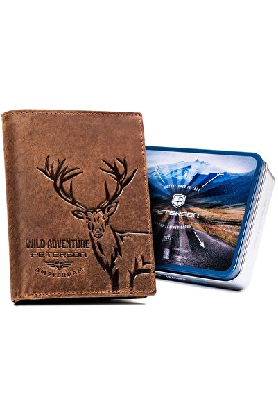 Other Large, vertical men's wallet made of genuine leather - Peterson