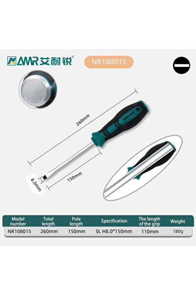 choice2 SL8.0x150mm AMR 1pcs Phillip Screwdriver With Magnetism Slotted Screw...